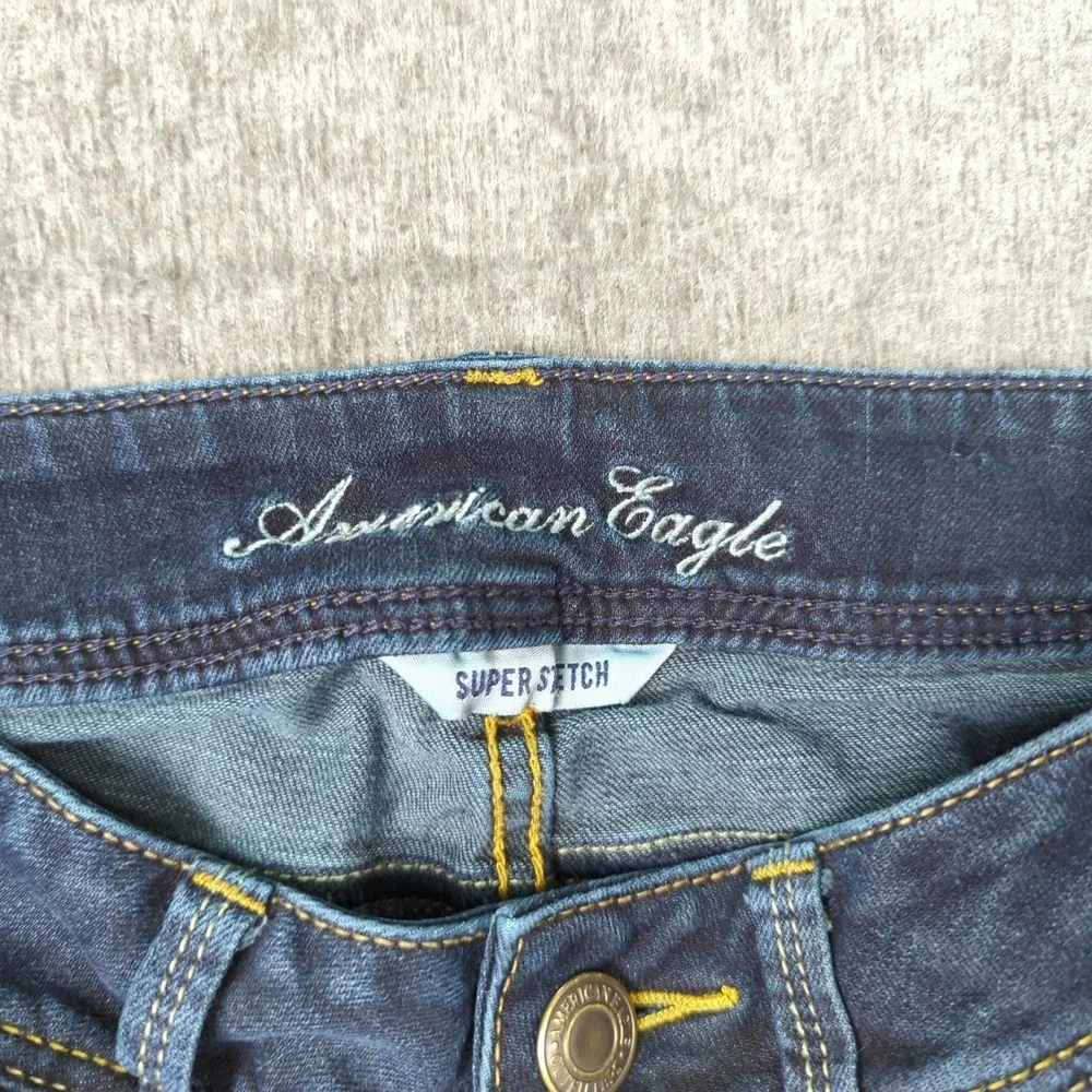 American Eagle Jeans Womens 4 Blue Slim Boot Cut Casual Dark‎ Wash Stretch